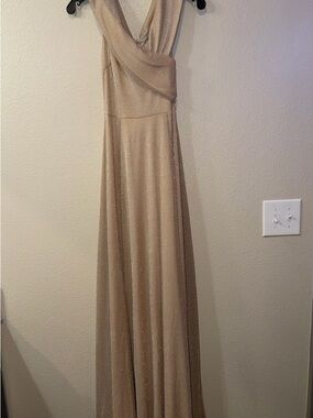 Windsor Gold Shimmer Maxi Dress